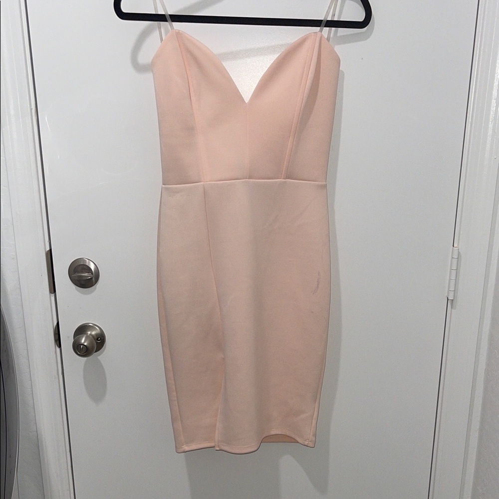 Elegant Pink Strapless Dress size medium